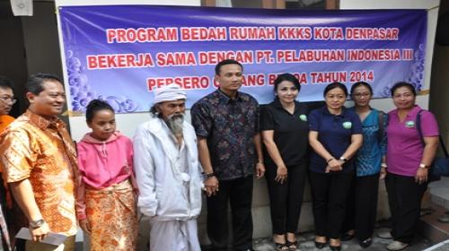 PROGRAM BEDAH RUMAH KKKS KOTA DENPASAR BEKERJA SAMA DENGAN PT. PELABUHAN INDONESIA III PERSERO CABANG BENOA TAHUN 2014