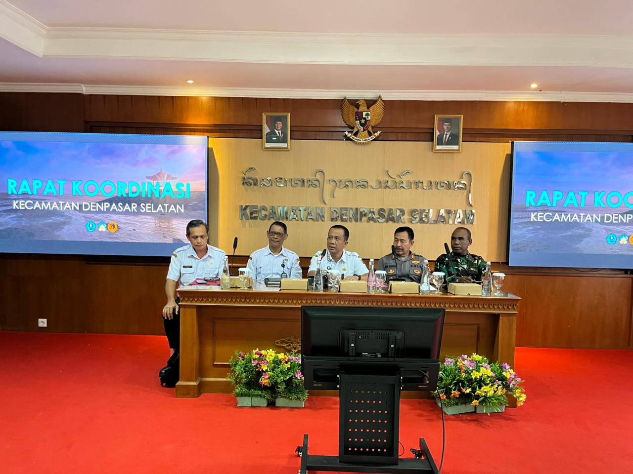 Rapat Koordinasi Pengamanan Nyepi Caka 1948 dan Idulfitri Digelar di Kantor Camat Denpasar Selatan